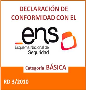 Logo declaración de conformidad con el ENS